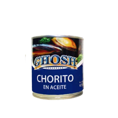 CHORITOS EN ACEITES 425 g. (Caja 24 Unidades)