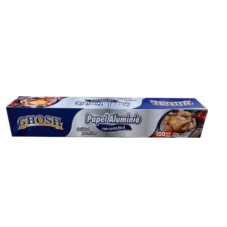 PAPEL ALUMINIO 100 Mt PREMIUM (Caja 6 unidades)