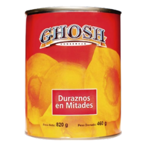 DURAZNOS EN MITADES 820 g. (Caja 12 Unidades)