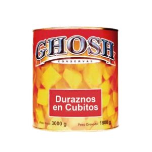 DURAZNOS EN CUBITOS 3 kg (Caja 6 Unidades)